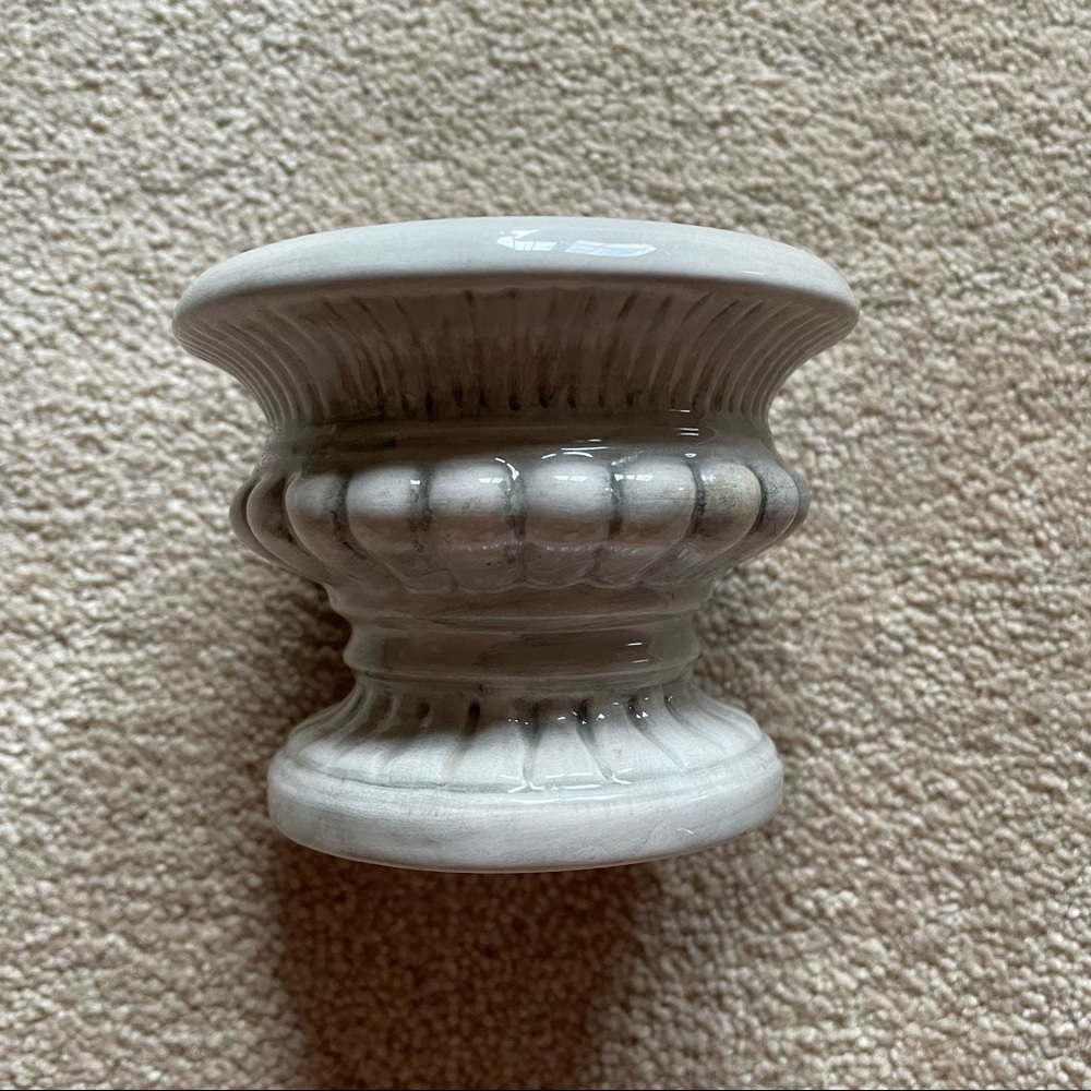 Vintage Cracker Barrel ceramic candle holder vase
